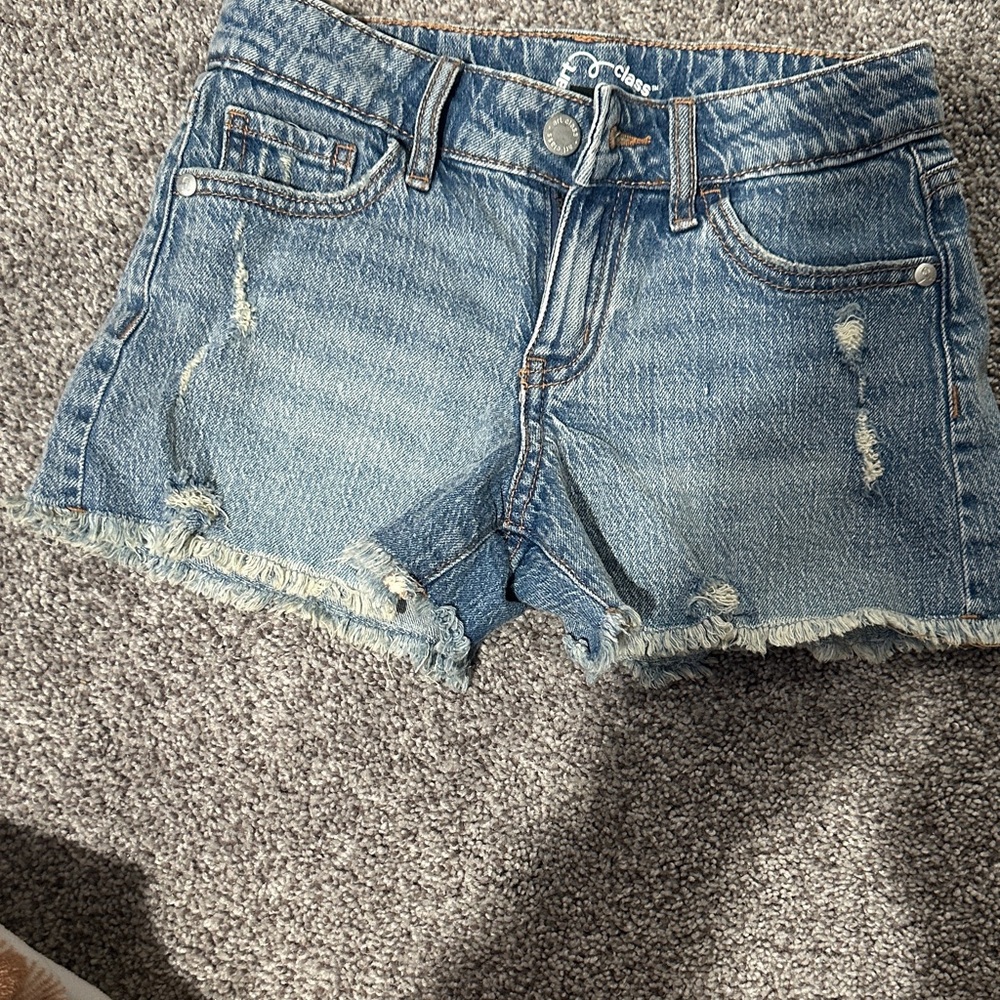Art Class Blue Distressed Jean Shorts